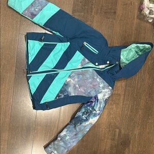 Obermeyer Kids Blue and Teal Jacket